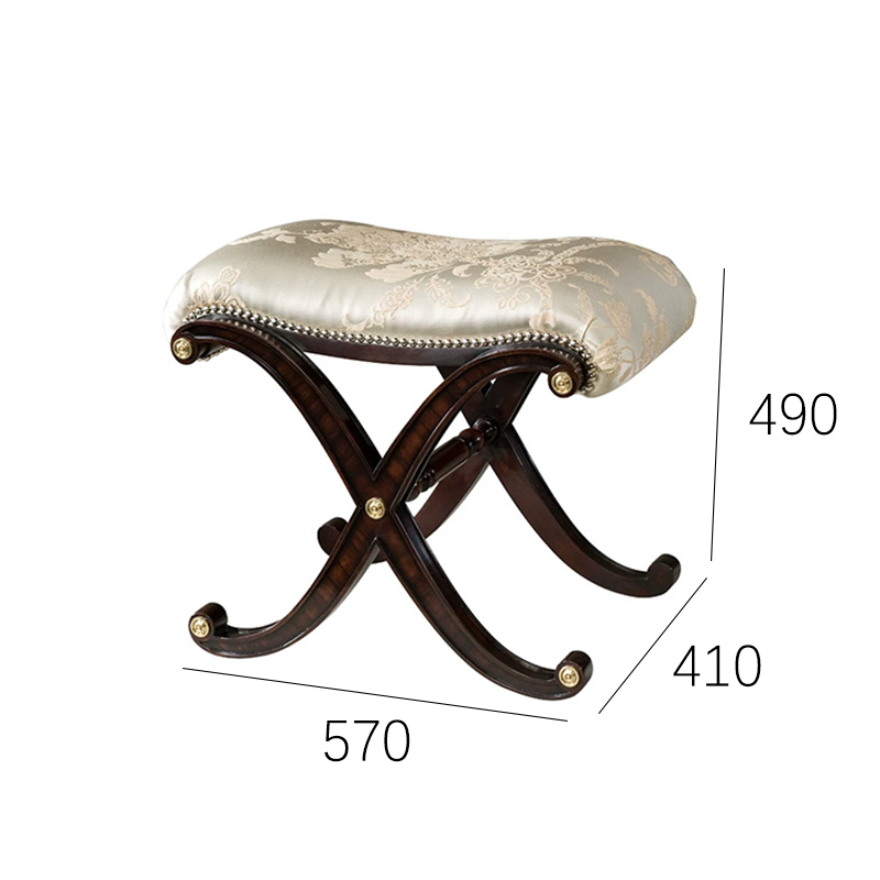 EKAR Sovereign Luxury Vanity Stool | English Style Hand-Carved X-Frame Bedroom Stool |,EKAR FURNITURE CO.,LTD,EKAR Sovereign Luxury Vanity Stool | English Style Hand-Carved X-Frame Bedroom Stool |,foshan furniture factory,custom Furniture factory,china furniture factory