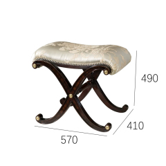EKAR Sovereign Luxury Vanity Stool | English Style Hand-Carved X-Frame Bedroom Stool |,MY SHOP,EKAR Sovereign Luxury Vanity Stool | English Style Hand-Carved X-Frame Bedroom Stool |,foshan furniture factory,custom Furniture factory,china furniture factory