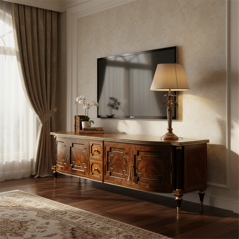 EKAR Buckingham Sovereign Luxury Media Console | English Style Hand-Inlaid TV Stand |Premium Foshan Furnitur,EKAR FURNITURE CO.,LTD,EKAR Buckingham Sovereign Luxury Media Console | English Style Hand-Inlaid TV Stand |Premium Foshan Furnitur,foshan furniture factory,custom Furniture factory,china furniture factory