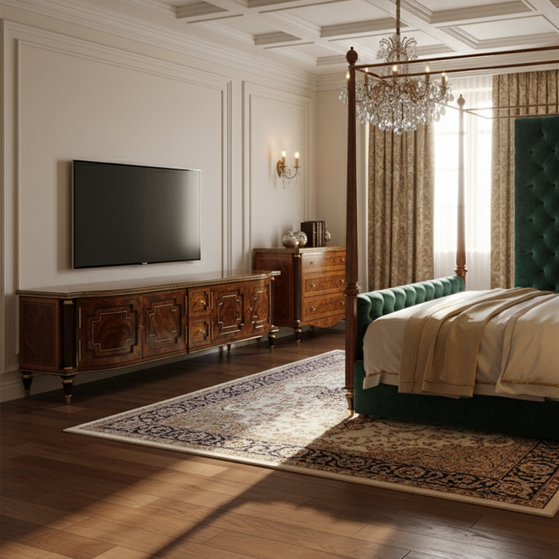 EKAR Buckingham Sovereign Luxury Media Console | English Style Hand-Inlaid TV Stand |Premium Foshan Furnitur,EKAR FURNITURE CO.,LTD,EKAR Buckingham Sovereign Luxury Media Console | English Style Hand-Inlaid TV Stand |Premium Foshan Furnitur,foshan furniture factory,custom Furniture factory,china furniture factory