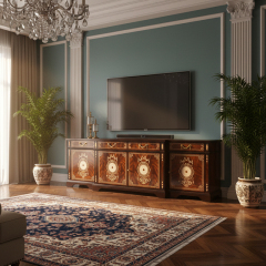 EKAR St. James Heritage Luxury Media Console | English Style Hand-Inlaid TV Stand |Premium Custom Furniture,MY SHOP,EKAR St. James Heritage Luxury Media Console | English Style Hand-Inlaid TV Stand |Premium Custom Furniture,foshan furniture factory,custom Furniture factory,china furniture factory