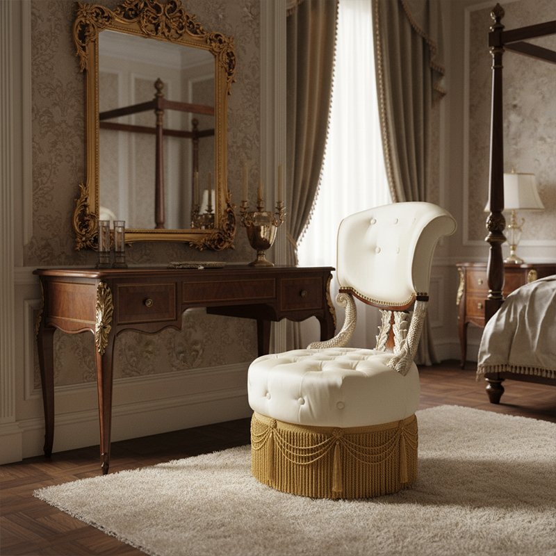 EKAR Regency Imperial Vanity Throne | Luxury English Style Tufted Bedroom Chair | Premium Custom Seating,EKAR FURNITURE CO.,LTD,EKAR Regency Imperial Vanity Throne | Luxury English Style Tufted Bedroom Chair | Premium Custom Seating,foshan furniture factory,custom Furniture factory,china furniture factory
