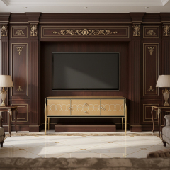 EKAR Regent Glamour Luxury TV Stand | Gold & Black Lacquer Media Console | Premium English Style Furniture,MY SHOP,EKAR Regent Glamour Luxury TV Stand | Gold & Black Lacquer Media Console | Premium English Style Furniture,foshan furniture factory,custom Furniture factory,china furniture factory