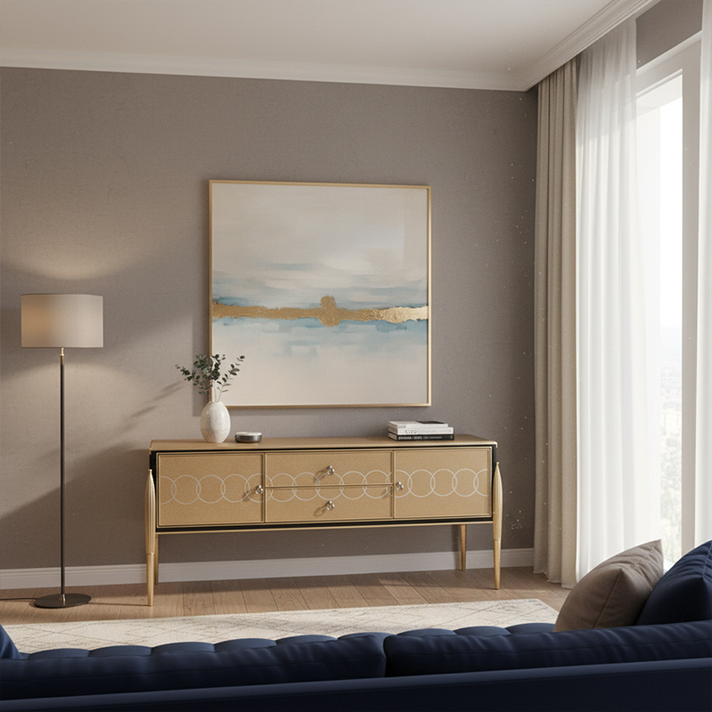 EKAR Regent Glamour Luxury TV Stand | Gold & Black Lacquer Media Console | Premium English Style Furniture,EKAR FURNITURE CO.,LTD,EKAR Regent Glamour Luxury TV Stand | Gold & Black Lacquer Media Console | Premium English Style Furniture,foshan furniture factory,custom Furniture factory,china furniture factory