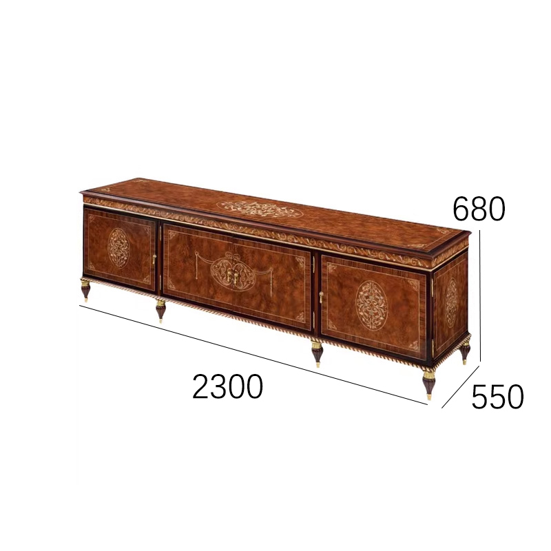 EKAR Royal Ambassador Luxury TV Stand | English Style Inlaid Burlwood Media Console |,EKAR FURNITURE CO.,LTD,EKAR Royal Ambassador Luxury TV Stand | English Style Inlaid Burlwood Media Console |,foshan furniture factory,custom Furniture factory,china furniture factory