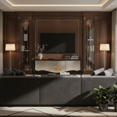 EKAR Florentine Luxury Media Console | Hand-Painted Silver Leaf TV Stand |,MY SHOP,EKAR Florentine Luxury Media Console | Hand-Painted Silver Leaf TV Stand |,foshan furniture factory,custom Furniture factory,china furniture factory