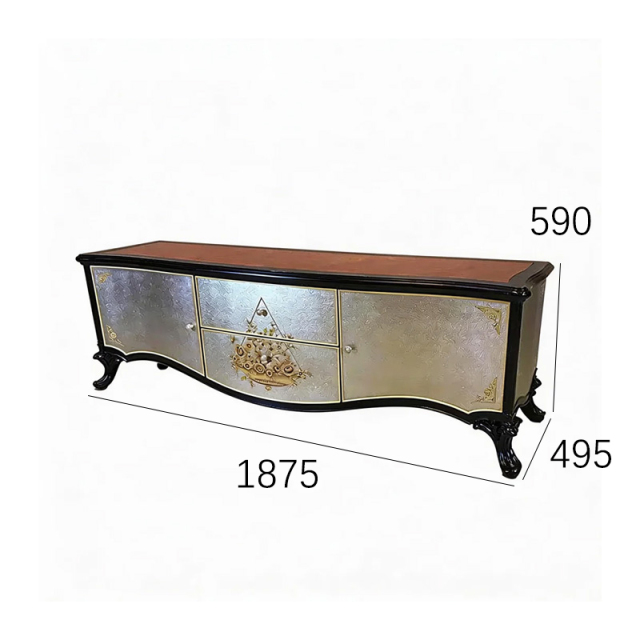 EKAR Florentine Luxury Media Console | Hand-Painted Silver Leaf TV Stand |,MY SHOP,EKAR Florentine Luxury Media Console | Hand-Painted Silver Leaf TV Stand |,foshan furniture factory,custom Furniture factory,china furniture factory