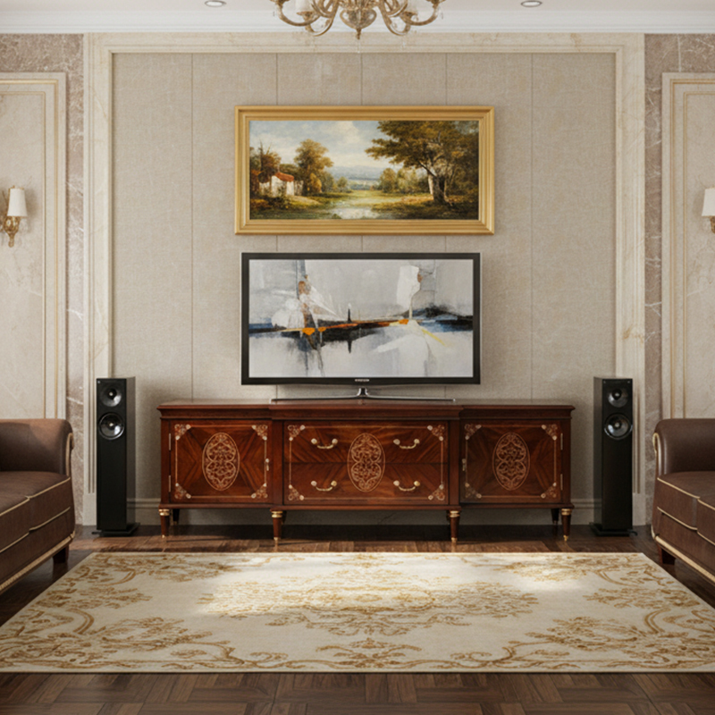 EKAR St. James Heritage Luxury TV Stand | English Style Hand-Inlaid Media Console |Premium Custom Furniture,EKAR FURNITURE CO.,LTD,EKAR St. James Heritage Luxury TV Stand | English Style Hand-Inlaid Media Console |Premium Custom Furniture,foshan furniture factory,custom Furniture factory,china furniture factory