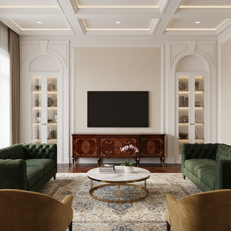 EKAR St. James Heritage Luxury TV Stand | English Style Hand-Inlaid Media Console |Premium Custom Furniture,EKAR FURNITURE CO.,LTD,EKAR St. James Heritage Luxury TV Stand | English Style Hand-Inlaid Media Console |Premium Custom Furniture,foshan furniture factory,custom Furniture factory,china furniture factory