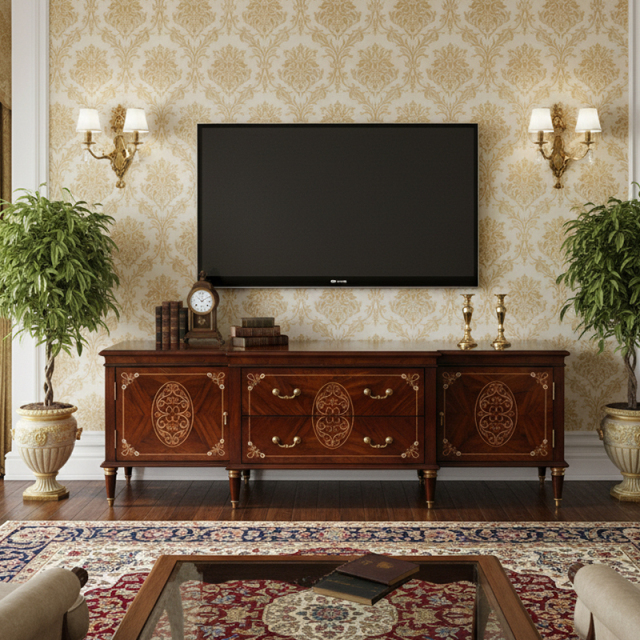 EKAR St. James Heritage Luxury TV Stand | English Style Hand-Inlaid Media Console |Premium Custom Furniture,MY SHOP,EKAR St. James Heritage Luxury TV Stand | English Style Hand-Inlaid Media Console |Premium Custom Furniture,foshan furniture factory,custom Furniture factory,china furniture factory