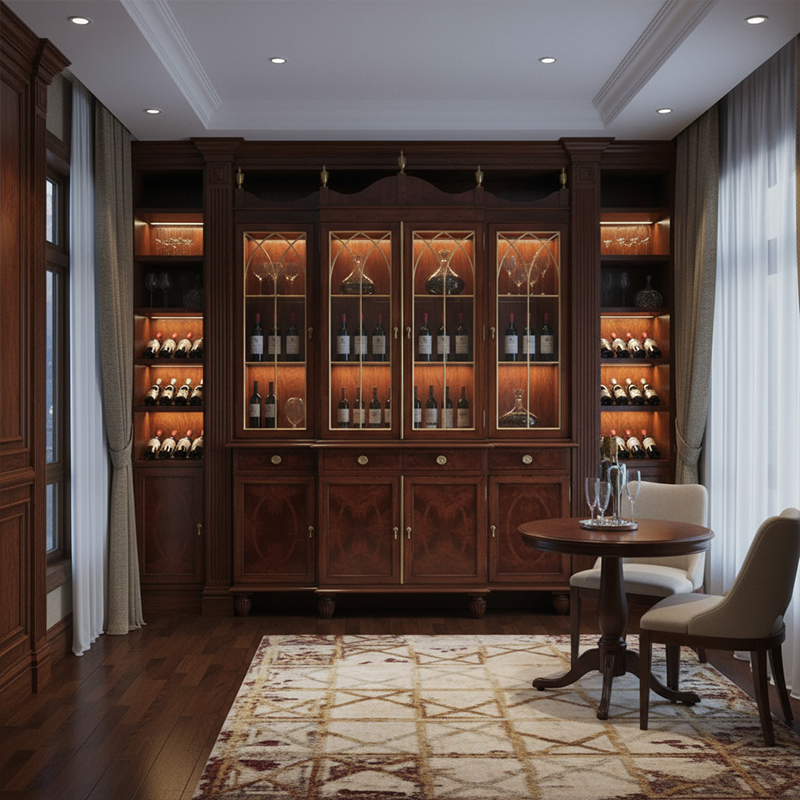 EKAR Westminster Heritage Luxury Wine Cabinet | English Style Mahogany Glass Display Case |,EKAR FURNITURE CO.,LTD,EKAR Westminster Heritage Luxury Wine Cabinet | English Style Mahogany Glass Display Case |,foshan furniture factory,custom Furniture factory,china furniture factory