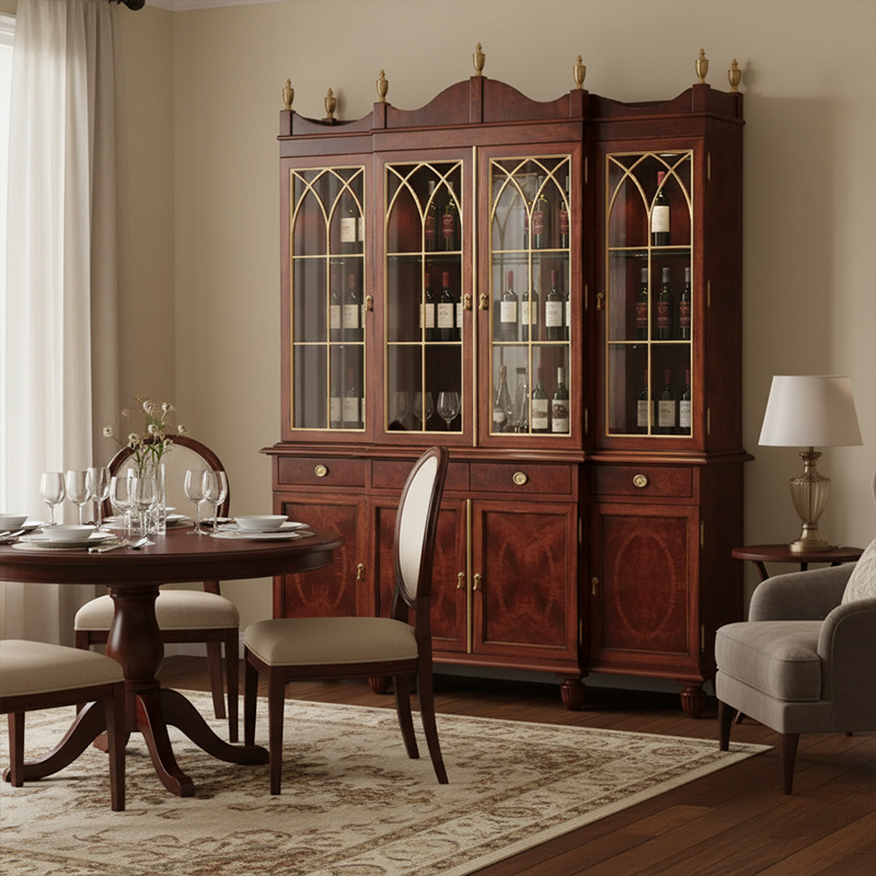 EKAR Westminster Heritage Luxury Wine Cabinet | English Style Mahogany Glass Display Case |,EKAR FURNITURE CO.,LTD,EKAR Westminster Heritage Luxury Wine Cabinet | English Style Mahogany Glass Display Case |,foshan furniture factory,custom Furniture factory,china furniture factory