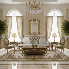 EKAR Genevieve Estate Hand-Carved Wood Sofa with Mixed-Texture Upholstery,MY SHOP,EKAR Genevieve Estate Hand-Carved Wood Sofa with Mixed-Texture Upholstery,foshan furniture factory,custom Furniture factory,china furniture factory