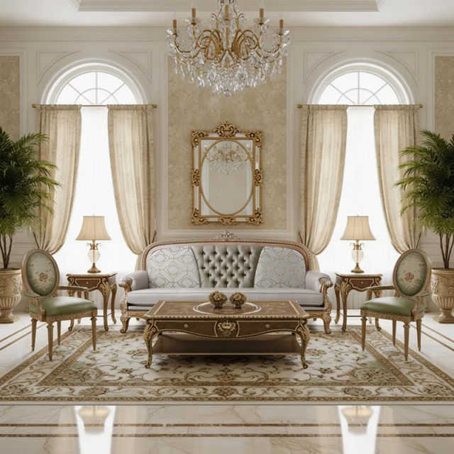 EKAR Genevieve Estate Hand-Carved Wood Sofa with Mixed-Texture Upholstery,MY SHOP,EKAR Genevieve Estate Hand-Carved Wood Sofa with Mixed-Texture Upholstery,foshan furniture factory,custom Furniture factory,china furniture factory