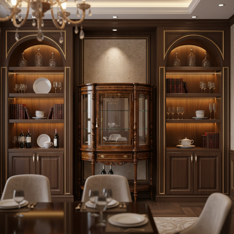 EKAR Regency Heirloom Luxury Vitrine | English Style Curved Glass Wine Cabinet | Premium Custom Furniture,EKAR FURNITURE CO.,LTD,EKAR Regency Heirloom Luxury Vitrine | English Style Curved Glass Wine Cabinet | Premium Custom Furniture,foshan furniture factory,custom Furniture factory,china furniture factory