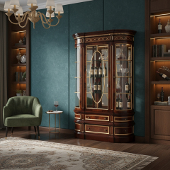 EKAR Royal Regency Luxury Wine Cabinet | English Style Bow-Front Glass Display Case |,MY SHOP,EKAR Royal Regency Luxury Wine Cabinet | English Style Bow-Front Glass Display Case |,foshan furniture factory,custom Furniture factory,china furniture factory
