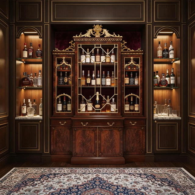 EKAR Windsor Palace Grand Heritage Display Cabinet | Luxury British Style Mahogany Wine Cupboard | Custom Furniture,MY SHOP,EKAR Windsor Palace Grand Heritage Display Cabinet | Luxury British Style Mahogany Wine Cupboard | Custom Furniture,foshan furniture factory,custom Furniture factory,china furniture factory