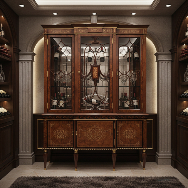EKAR Royal Ambassador Luxury Display Cabinet | English Style Hand-Inlaid Wine Cupboard | Premium Foshan Export Furniture,MY SHOP,EKAR Royal Ambassador Luxury Display Cabinet | English Style Hand-Inlaid Wine Cupboard | Premium Foshan Export Furniture,foshan furniture factory,custom Furniture factory,china furniture factory