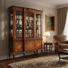 EKAR Royal Ambassador Luxury Display Cabinet | English Style Hand-Inlaid Wine Cupboard | Premium Foshan Export Furniture,MY SHOP,EKAR Royal Ambassador Luxury Display Cabinet | English Style Hand-Inlaid Wine Cupboard | Premium Foshan Export Furniture,foshan furniture factory,custom Furniture factory,china furniture factory