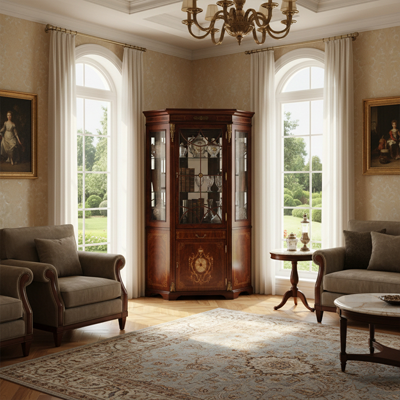 EKAR Regency Heritage Luxury Wine Cabinet | English Style Hand-Inlaid Glass Vitrine |,EKAR FURNITURE CO.,LTD,EKAR Regency Heritage Luxury Wine Cabinet | English Style Hand-Inlaid Glass Vitrine |,foshan furniture factory,custom Furniture factory,china furniture factory