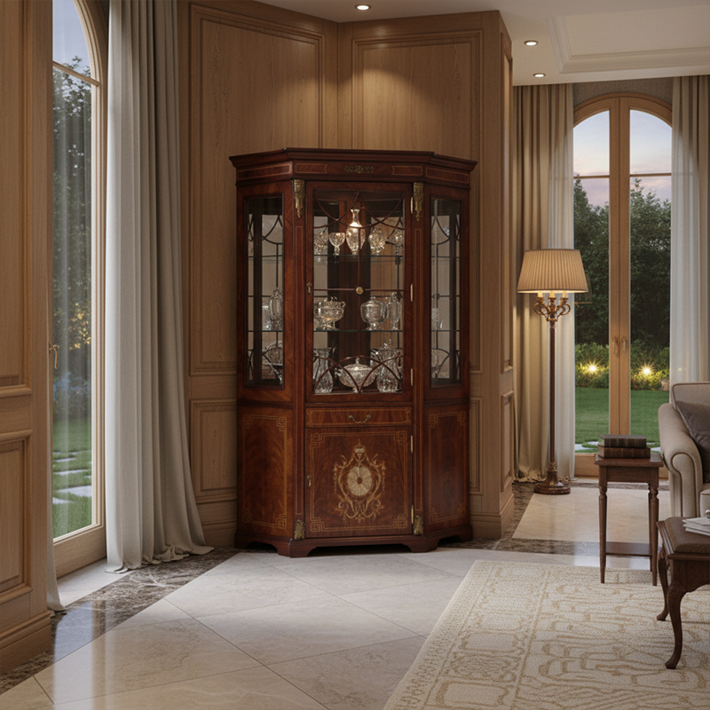 EKAR Regency Heritage Luxury Wine Cabinet | English Style Hand-Inlaid Glass Vitrine |,EKAR FURNITURE CO.,LTD,EKAR Regency Heritage Luxury Wine Cabinet | English Style Hand-Inlaid Glass Vitrine |,foshan furniture factory,custom Furniture factory,china furniture factory