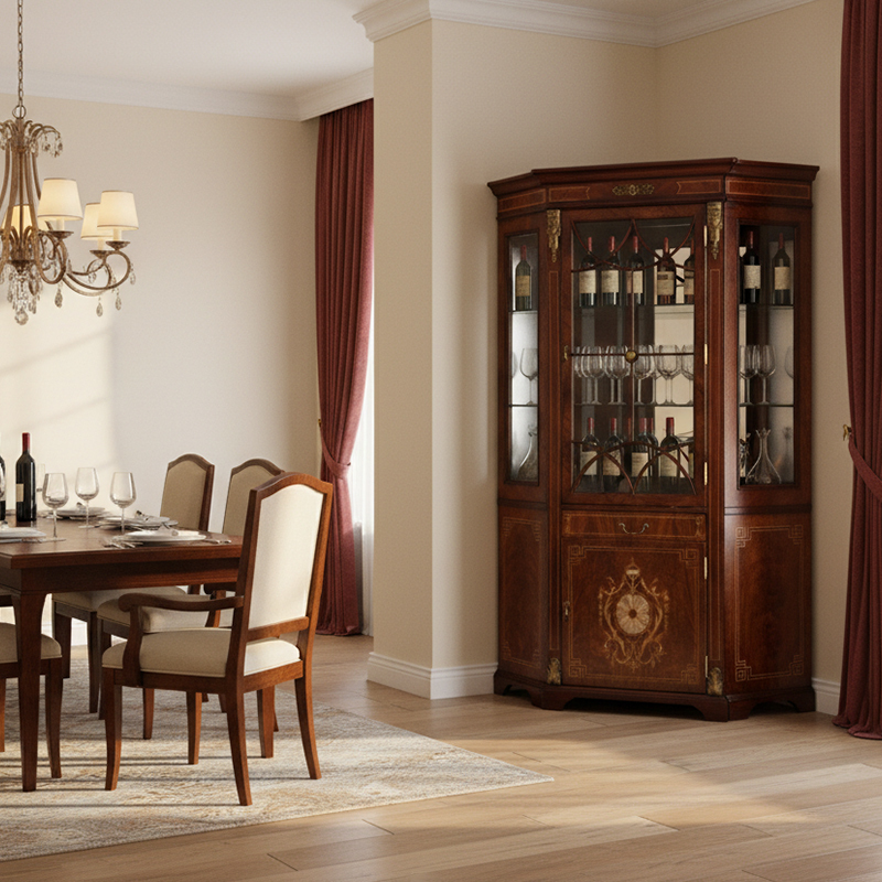 EKAR Regency Heritage Luxury Wine Cabinet | English Style Hand-Inlaid Glass Vitrine |,EKAR FURNITURE CO.,LTD,EKAR Regency Heritage Luxury Wine Cabinet | English Style Hand-Inlaid Glass Vitrine |,foshan furniture factory,custom Furniture factory,china furniture factory