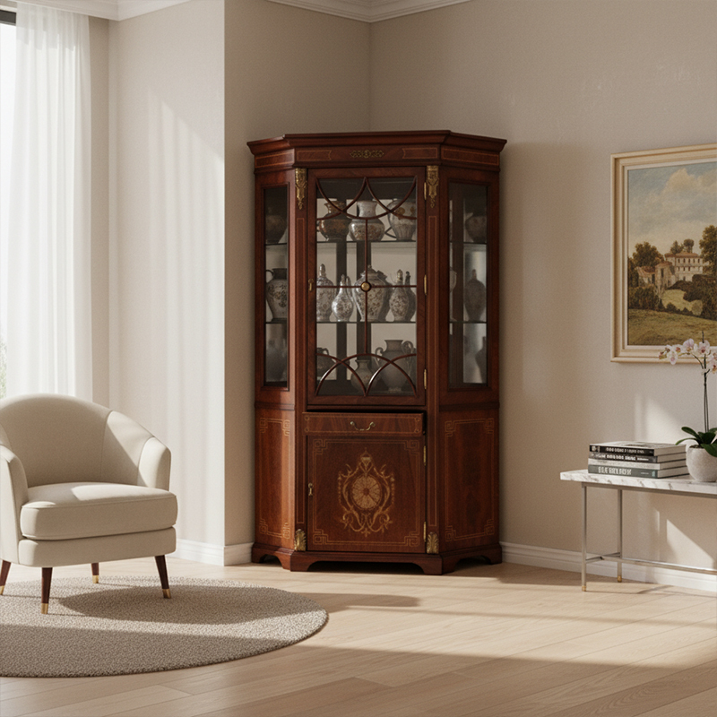 EKAR Regency Heritage Luxury Wine Cabinet | English Style Hand-Inlaid Glass Vitrine |,EKAR FURNITURE CO.,LTD,EKAR Regency Heritage Luxury Wine Cabinet | English Style Hand-Inlaid Glass Vitrine |,foshan furniture factory,custom Furniture factory,china furniture factory