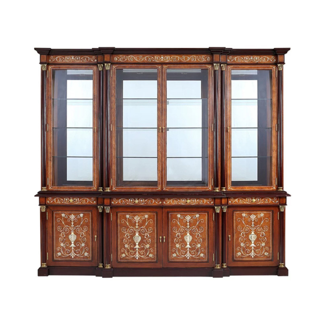 EKAR Imperial Heritage Luxury Bookcase | Traditional English Style Inlaid Library Cabinet |,MY SHOP,EKAR Imperial Heritage Luxury Bookcase | Traditional English Style Inlaid Library Cabinet |,foshan furniture factory,custom Furniture factory,china furniture factory