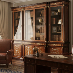 EKAR Imperial Heritage Luxury Bookcase | Traditional English Style Inlaid Library Cabinet |,MY SHOP,EKAR Imperial Heritage Luxury Bookcase | Traditional English Style Inlaid Library Cabinet |,foshan furniture factory,custom Furniture factory,china furniture factory