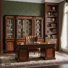 EKAR Imperial Heritage Luxury Bookcase | Traditional English Style Inlaid Library Cabinet |,MY SHOP,EKAR Imperial Heritage Luxury Bookcase | Traditional English Style Inlaid Library Cabinet |,foshan furniture factory,custom Furniture factory,china furniture factory