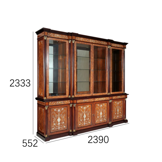 EKAR Imperial Heritage Luxury Bookcase | Traditional English Style Inlaid Library Cabinet |,MY SHOP,EKAR Imperial Heritage Luxury Bookcase | Traditional English Style Inlaid Library Cabinet |,foshan furniture factory,custom Furniture factory,china furniture factory