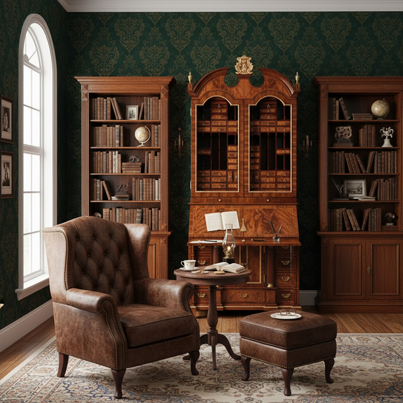 EKAR Sovereign Imperial Secretary Desk | Luxury English Style Bureau Bookcase |,EKAR FURNITURE CO.,LTD,EKAR Sovereign Imperial Secretary Desk | Luxury English Style Bureau Bookcase |,foshan furniture factory,custom Furniture factory,china furniture factory