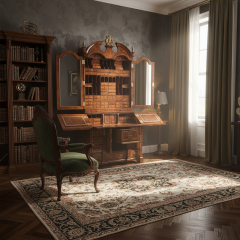 EKAR Sovereign Imperial Secretary Desk | Luxury English Style Bureau Bookcase |,MY SHOP,EKAR Sovereign Imperial Secretary Desk | Luxury English Style Bureau Bookcase |,foshan furniture factory,custom Furniture factory,china furniture factory