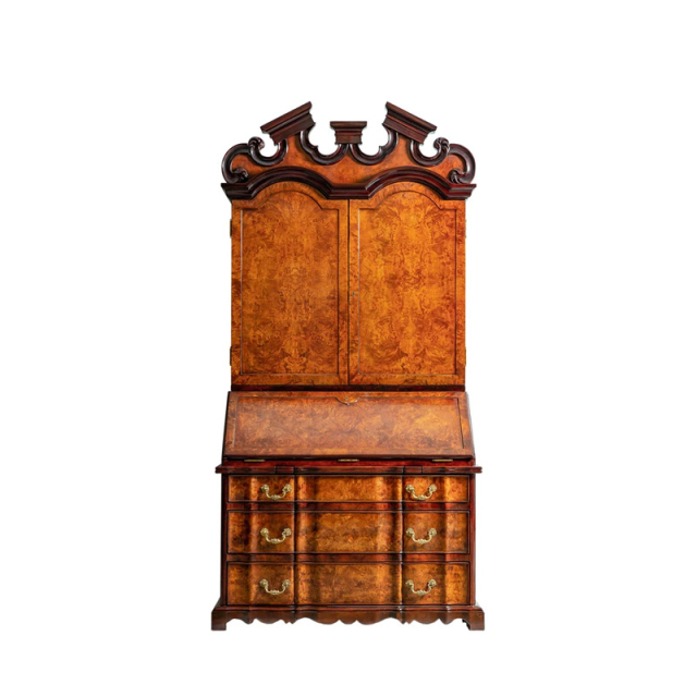 EKAR Sovereign Manor Luxury Secretary Bureau | English Style Burl Wood Desk Cabinet |,MY SHOP,EKAR Sovereign Manor Luxury Secretary Bureau | English Style Burl Wood Desk Cabinet |,foshan furniture factory,custom Furniture factory,china furniture factory