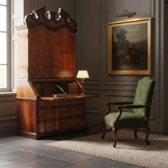 EKAR Sovereign Manor Luxury Secretary Bureau | English Style Burl Wood Desk Cabinet |,MY SHOP,EKAR Sovereign Manor Luxury Secretary Bureau | English Style Burl Wood Desk Cabinet |,foshan furniture factory,custom Furniture factory,china furniture factory