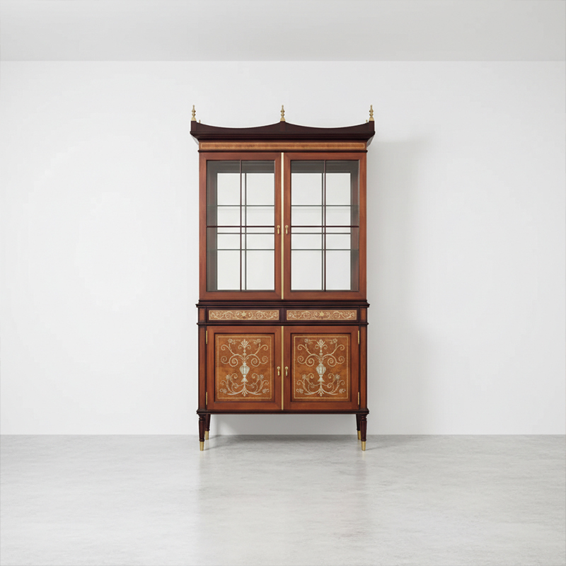 EKAR St. James Heritage Luxury Bookcase | Hand-Inlaid English Style Display Cabinet |,EKAR FURNITURE CO.,LTD,EKAR St. James Heritage Luxury Bookcase | Hand-Inlaid English Style Display Cabinet |,foshan furniture factory,custom Furniture factory,china furniture factory