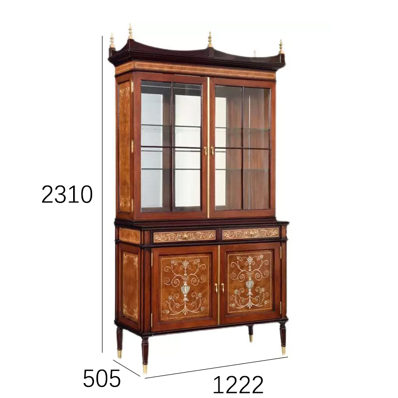 EKAR St. James Heritage Luxury Bookcase | Hand-Inlaid English Style Display Cabinet |,EKAR FURNITURE CO.,LTD,EKAR St. James Heritage Luxury Bookcase | Hand-Inlaid English Style Display Cabinet |,foshan furniture factory,custom Furniture factory,china furniture factory