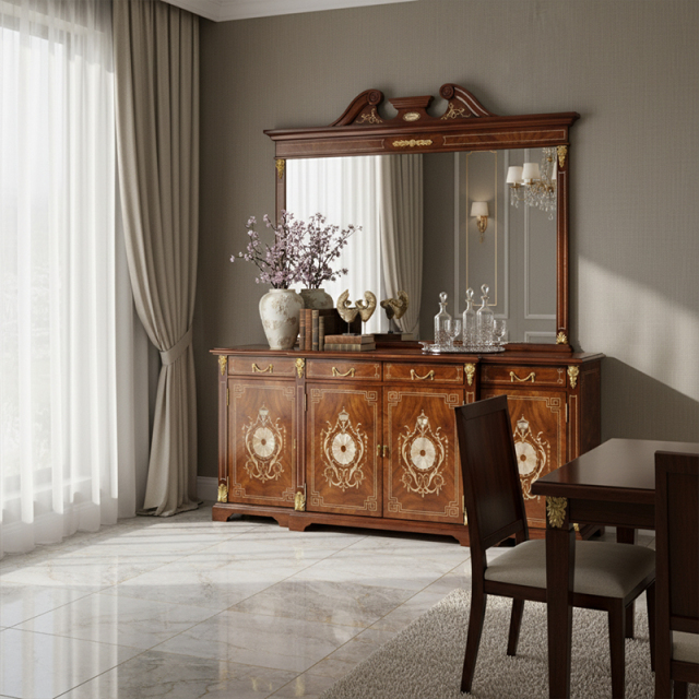 EKAR Marlborough Grand Heritage Sideboard &amp; Mirror | Luxury English Style Mahogany Buffet |,MY SHOP,EKAR Marlborough Grand Heritage Sideboard &amp; Mirror | Luxury English Style Mahogany Buffet |,foshan furniture factory,custom Furniture factory,china furniture factory