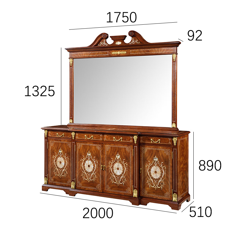 EKAR Marlborough Grand Heritage Sideboard &amp; Mirror | Luxury English Style Mahogany Buffet |,EKAR FURNITURE CO.,LTD,EKAR Marlborough Grand Heritage Sideboard &amp; Mirror | Luxury English Style Mahogany Buffet |,foshan furniture factory,custom Furniture factory,china furniture factory