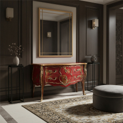 EKAR Imperial Vermilion Hall Cabinet | Ornate British Style Hand-Painted Commode | Premium Custom Furniture,MY SHOP,EKAR Imperial Vermilion Hall Cabinet | Ornate British Style Hand-Painted Commode | Premium Custom Furniture,foshan furniture factory,custom Furniture factory,china furniture factory