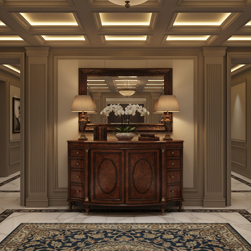 EKAR Marlborough Heritage Sideboard | Luxury English Style Burlwood Entryway Cabinet | EKAR FURNITURE,EKAR FURNITURE CO.,LTD,EKAR Marlborough Heritage Sideboard | Luxury English Style Burlwood Entryway Cabinet | EKAR FURNITURE,foshan furniture factory,custom Furniture factory,china furniture factory