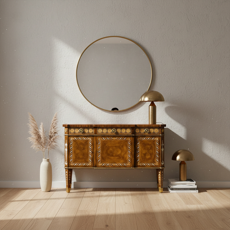 EKAR Marlborough Imperial Heritage Luxury Console Cabinet | English Style Hand-Inlaid Entryway Sideboard |,EKAR FURNITURE CO.,LTD,EKAR Marlborough Imperial Heritage Luxury Console Cabinet | English Style Hand-Inlaid Entryway Sideboard |,foshan furniture factory,custom Furniture factory,china furniture factory