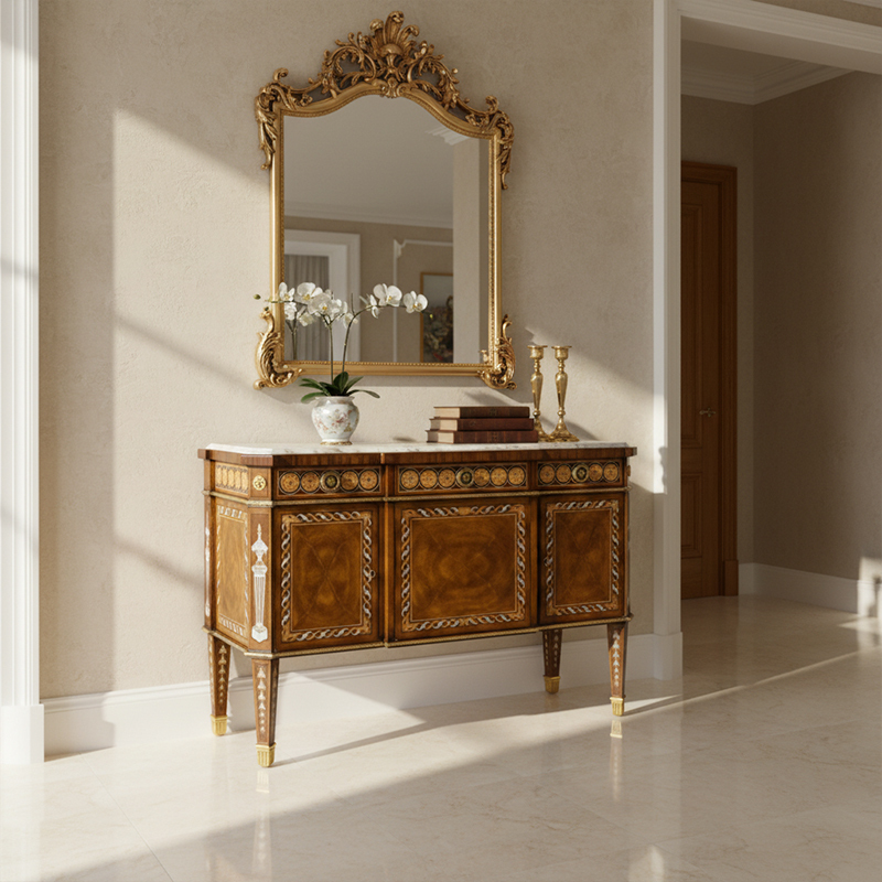 EKAR Marlborough Imperial Heritage Luxury Console Cabinet | English Style Hand-Inlaid Entryway Sideboard |,EKAR FURNITURE CO.,LTD,EKAR Marlborough Imperial Heritage Luxury Console Cabinet | English Style Hand-Inlaid Entryway Sideboard |,foshan furniture factory,custom Furniture factory,china furniture factory
