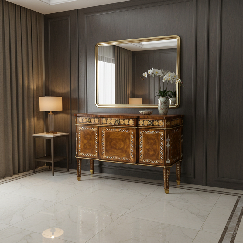 EKAR Marlborough Imperial Heritage Luxury Console Cabinet | English Style Hand-Inlaid Entryway Sideboard |,EKAR FURNITURE CO.,LTD,EKAR Marlborough Imperial Heritage Luxury Console Cabinet | English Style Hand-Inlaid Entryway Sideboard |,foshan furniture factory,custom Furniture factory,china furniture factory