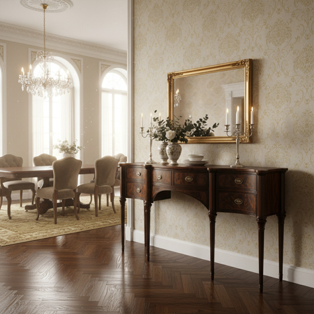 EKAR Regency Heritage Luxury Sideboard | Hand-Inlaid English Style Buffet |,MY SHOP,EKAR Regency Heritage Luxury Sideboard | Hand-Inlaid English Style Buffet |,foshan furniture factory,custom Furniture factory,china furniture factory