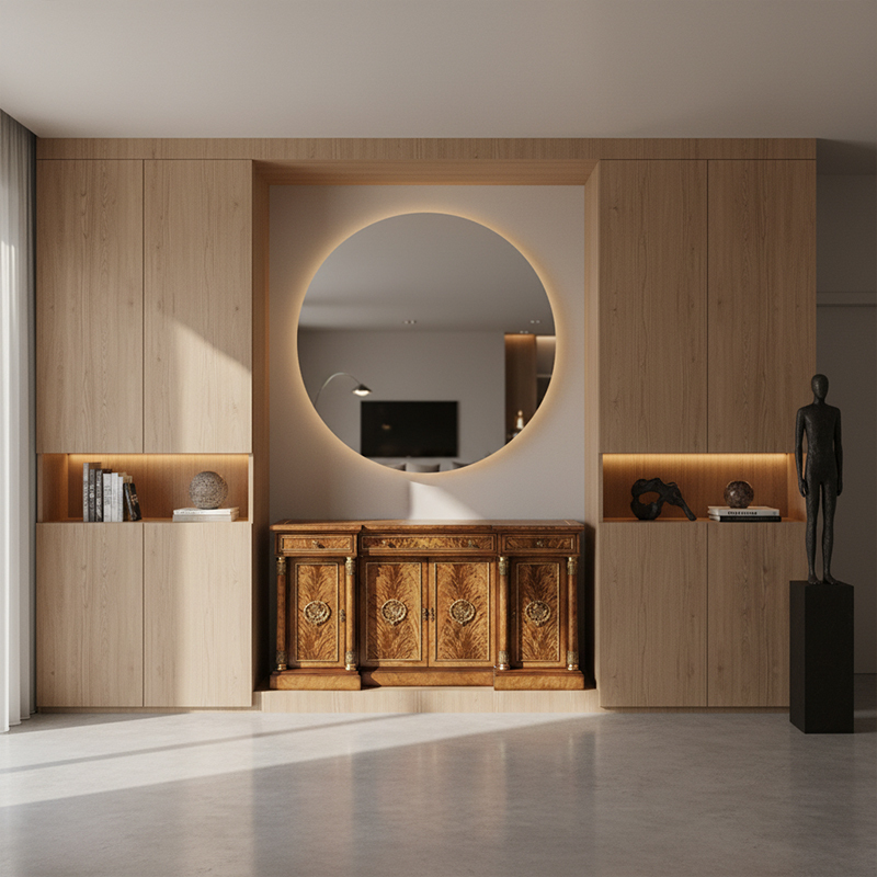 EKAR Marlborough Grand Manor Sideboard | Luxury British Style Burl Wood Hall Cabinet |,EKAR FURNITURE CO.,LTD,EKAR Marlborough Grand Manor Sideboard | Luxury British Style Burl Wood Hall Cabinet |,foshan furniture factory,custom Furniture factory,china furniture factory