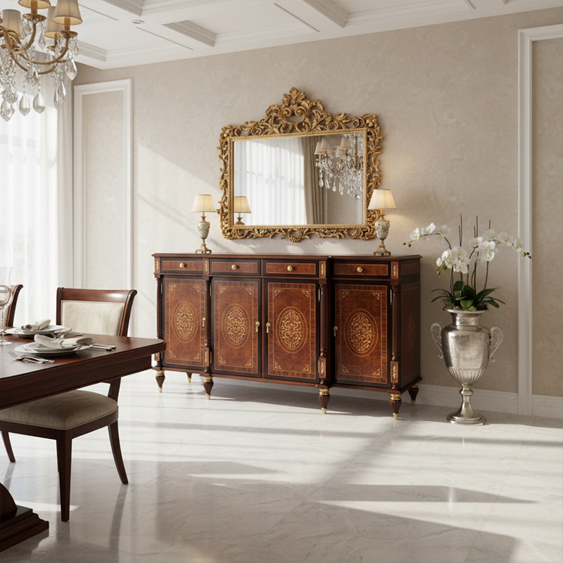 EKAR Regency Sovereign Luxury Sideboard | Hand-Inlaid English Style Buffet | EKAR FURNITURE,EKAR FURNITURE CO.,LTD,EKAR Regency Sovereign Luxury Sideboard | Hand-Inlaid English Style Buffet | EKAR FURNITURE,foshan furniture factory,custom Furniture factory,china furniture factory