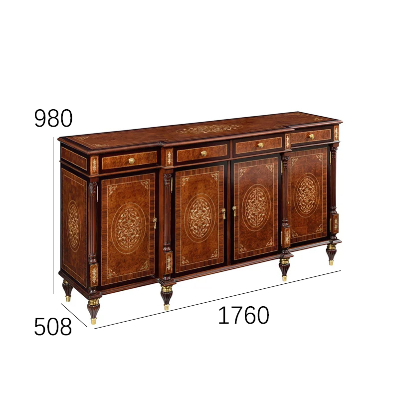 EKAR Regency Sovereign Luxury Sideboard | Hand-Inlaid English Style Buffet | EKAR FURNITURE,EKAR FURNITURE CO.,LTD,EKAR Regency Sovereign Luxury Sideboard | Hand-Inlaid English Style Buffet | EKAR FURNITURE,foshan furniture factory,custom Furniture factory,china furniture factory
