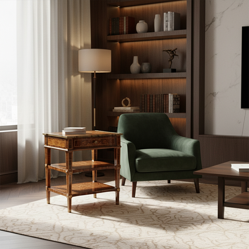 EKAR St. James Royal Heritage End Table | Luxury English Style Burl Wood Side Table |Foshan Custom Furniture,EKAR FURNITURE CO.,LTD,EKAR St. James Royal Heritage End Table | Luxury English Style Burl Wood Side Table |Foshan Custom Furniture,foshan furniture factory,custom Furniture factory,china furniture factory