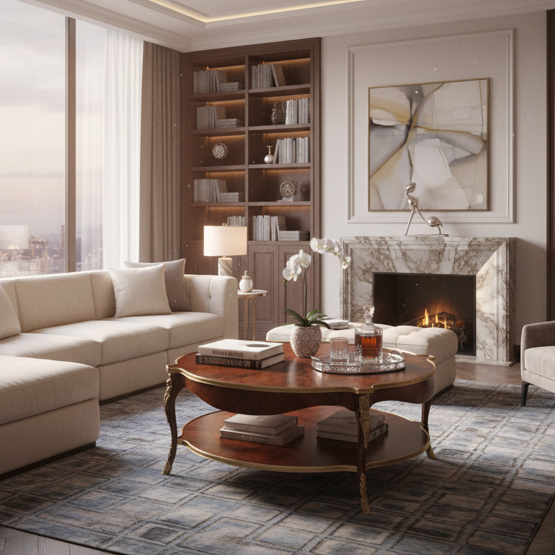 EKAR Westminster Grand Manor Coffee Table | Luxury British Style Hand-Inlaid Center Table |,EKAR FURNITURE CO.,LTD,EKAR Westminster Grand Manor Coffee Table | Luxury British Style Hand-Inlaid Center Table |,foshan furniture factory,custom Furniture factory,china furniture factory